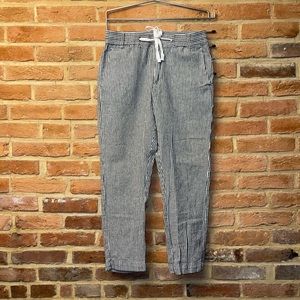 Black and white pin stripe linen pants - Forever 21